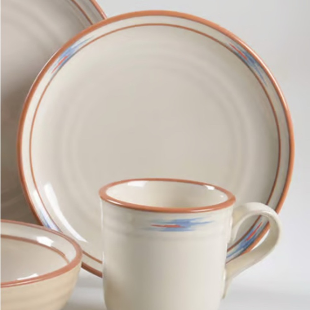 Noritake Raindance Stoneware Plate with Southwestern Detail 8.25in 3 available